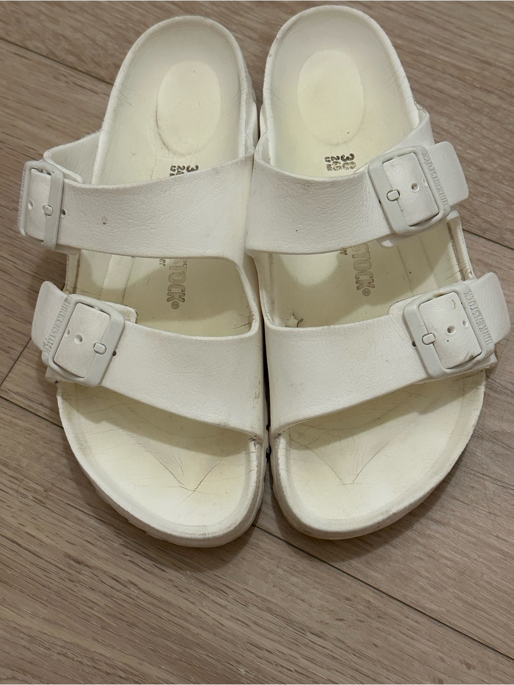 Birkenstock Arizona Eva WhiteTwo-Strap Sandals / Slides Sz 7.5